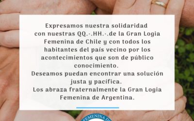 Solidaridad con nuestras QQ.·.HH.·. de la Gran Logia Femenina de Chile