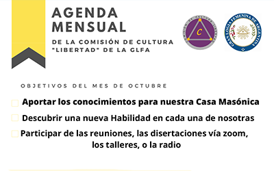 Agenda mensual de la Comisión de Cultura Libertad – Octubre