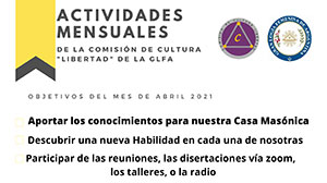 Actividades Mensuales de la Comisión de Cultura «Libertad» de la GLFA